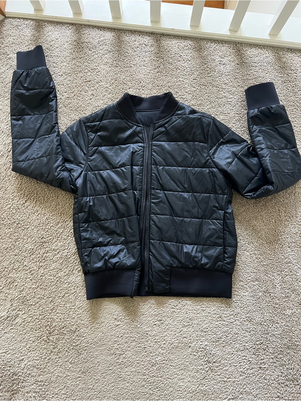 Lululemon Reversivible Black Quilted Bomber Jacket